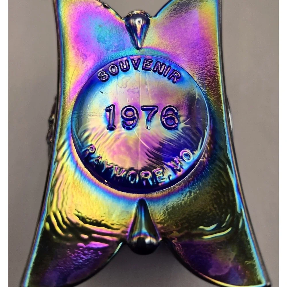 Vintage Toothpick Holder Limited Edition Carnival Glass  Bicentennial 1976
